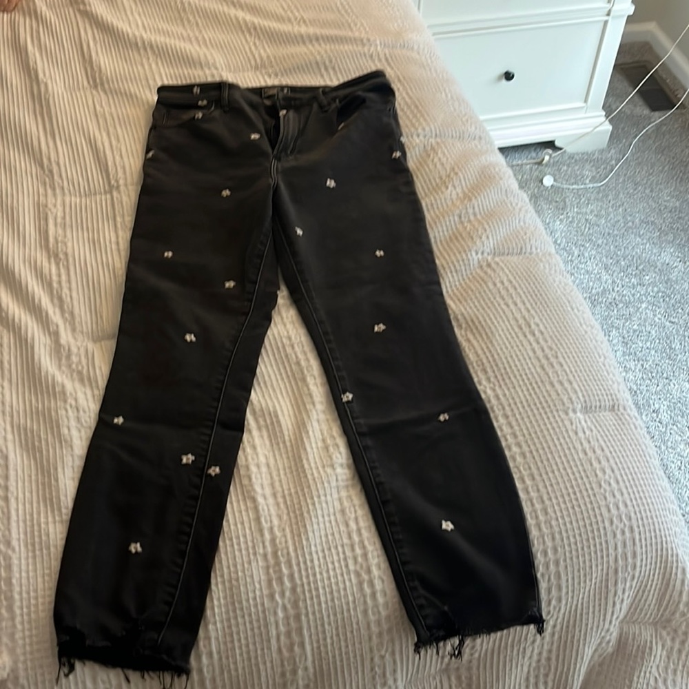 Abercrombie high rise super skinny ankle jeans